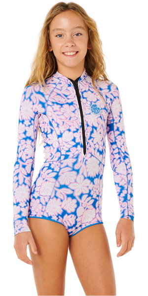 2026 Rip Curl Junior G-Bomb Front Zip 1.5mm Manga Larga Traje De Primavera 11EGSP - Pink